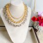 Colar Choker Cruzinhas Lisas Banhado em Ouro