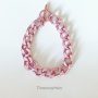 Pulseira Elos M Pink Chain com Fecho Palito Metalizado Pink