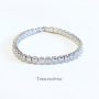Pulseira Luxo Riviera Quadradinha Cristal Banhado em Ródio Branco