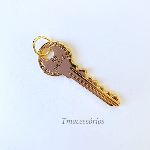 Pingente Chave Dourada Versátil Coleção Pink Chain