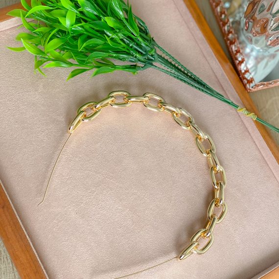 Tiara Elos G Banhado em Ouro