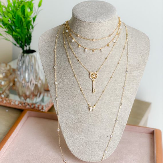 Colar Choker 35 cm Tiffany Banhado em Ouro