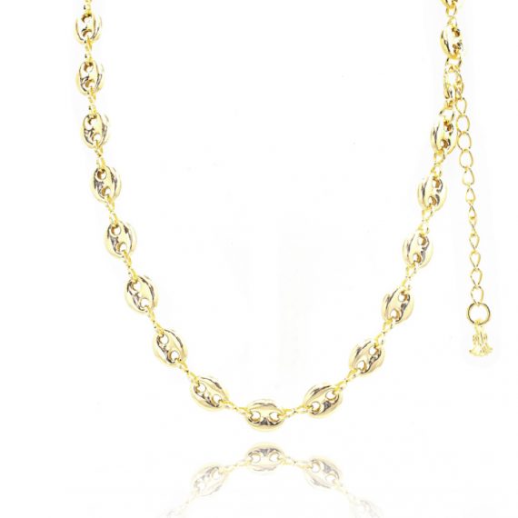 Colar Choker Soda Cápsulas Banhado em Ouro