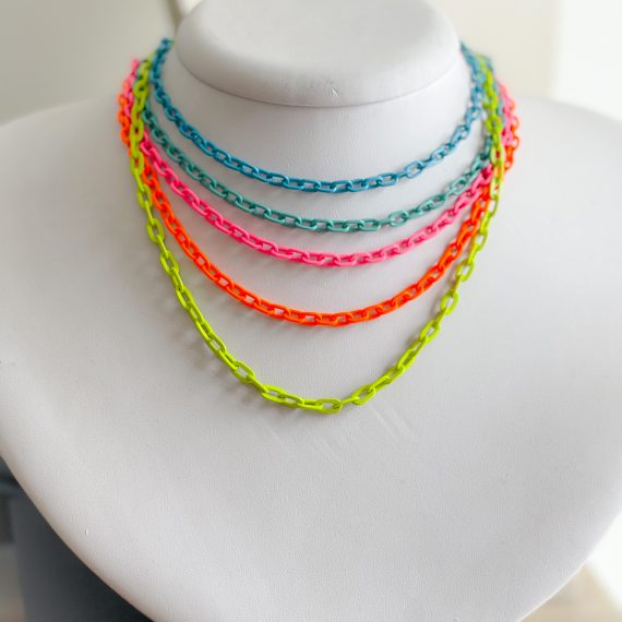 Corrente Elos Neon Banhado em Ouro