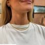 Colar Choker Baiano 2mm com 35cm Banhado em Ouro