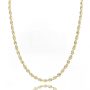 Colar Choker Baiano 2mm com 35cm Banhado em Ouro