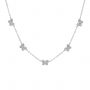 Colar Choker Borboletas Cravejadas em Prata 925