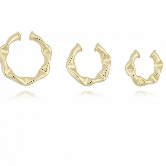 Brinco Piercing Trio Juliette Banhado em Ouro