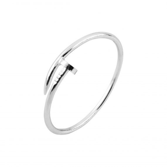 Bracelete Prego New Collection em Ródio Branco