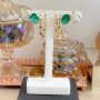 Brinco Argola Articulado Piercing Rainbow com Correntes Banhado em Ouro