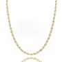 Colar Baiano 2mm com 50cm Banhado em Ouro
