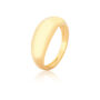 Anel Liso Abaloado Banhado em Ouro