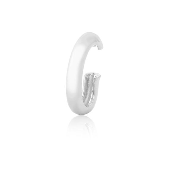 Piercing Liso Gancho Banhado em Ródio Branco