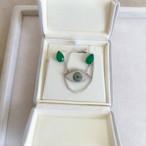 Porta Joias Veludo Cinza Camurça para Brincos e Colares com Veludo Branco por Dentro