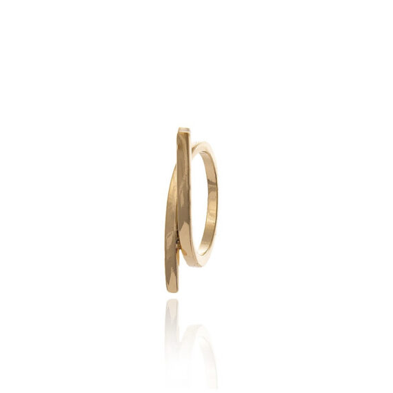 Anel Loop Liso Vintage Banhado em Ouro