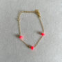 Pulseira Colors Pink Neon Banhado em Ouro