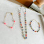Pulseira Colors Pink Neon Banhado em Ouro