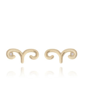 Brinco Liso Signo ponto de Luz Banhado em Ouro