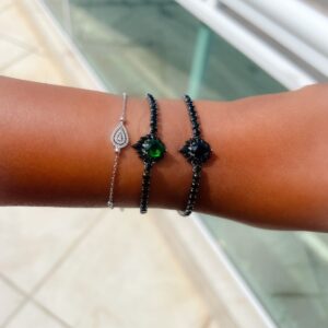 Pulseira Oval Details Onix em Rodio Negro