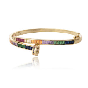 Bracelete Cravação Colors Navetes Coleção France Banhado em Ouro