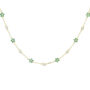 Colar Choker Florzinhas Esmeraldas Banhado em Ouro