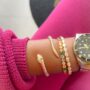 Bracelete Cobra Olho Esmeralda Banhado em Ouro