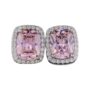 Conjunto Quadradinho Light Pink Cristal Em Prata 925