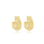 Argola Lisa 5 Fileiras Banhado em Ouro