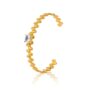 Bracelete Detalhes Liso Cristal Banhado em Ouro