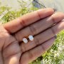 Brinco Oval Cristal Ponto de Luz Banhado em Ouro