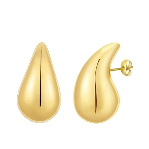 Brinco Gota G Lisa Inspired Banhado em Ouro