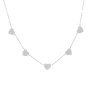 Colar Choker Corações Cravejados Prata 925