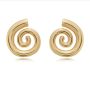 Brinco Caracol Liso Banhado em Ouro