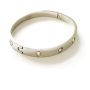 Bracelete Inspired com ponto de luz Banhado em Ródio Branco