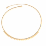 Colar choker corações lisos Banhado em Ouro