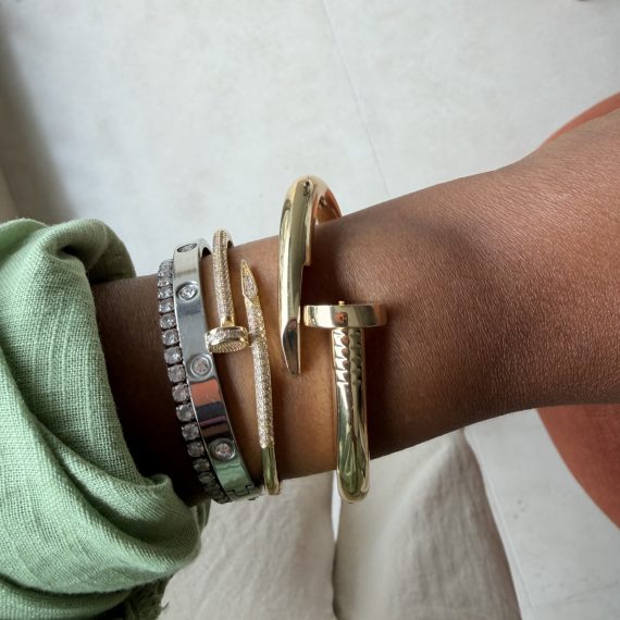 Bracelete Prego G Banhado em Ouro
