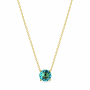 Colar Ponto de Luz Blue Light Banhado em Ouro