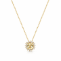 Colar Solzinho Citrino Cristal Banhado em Ouro